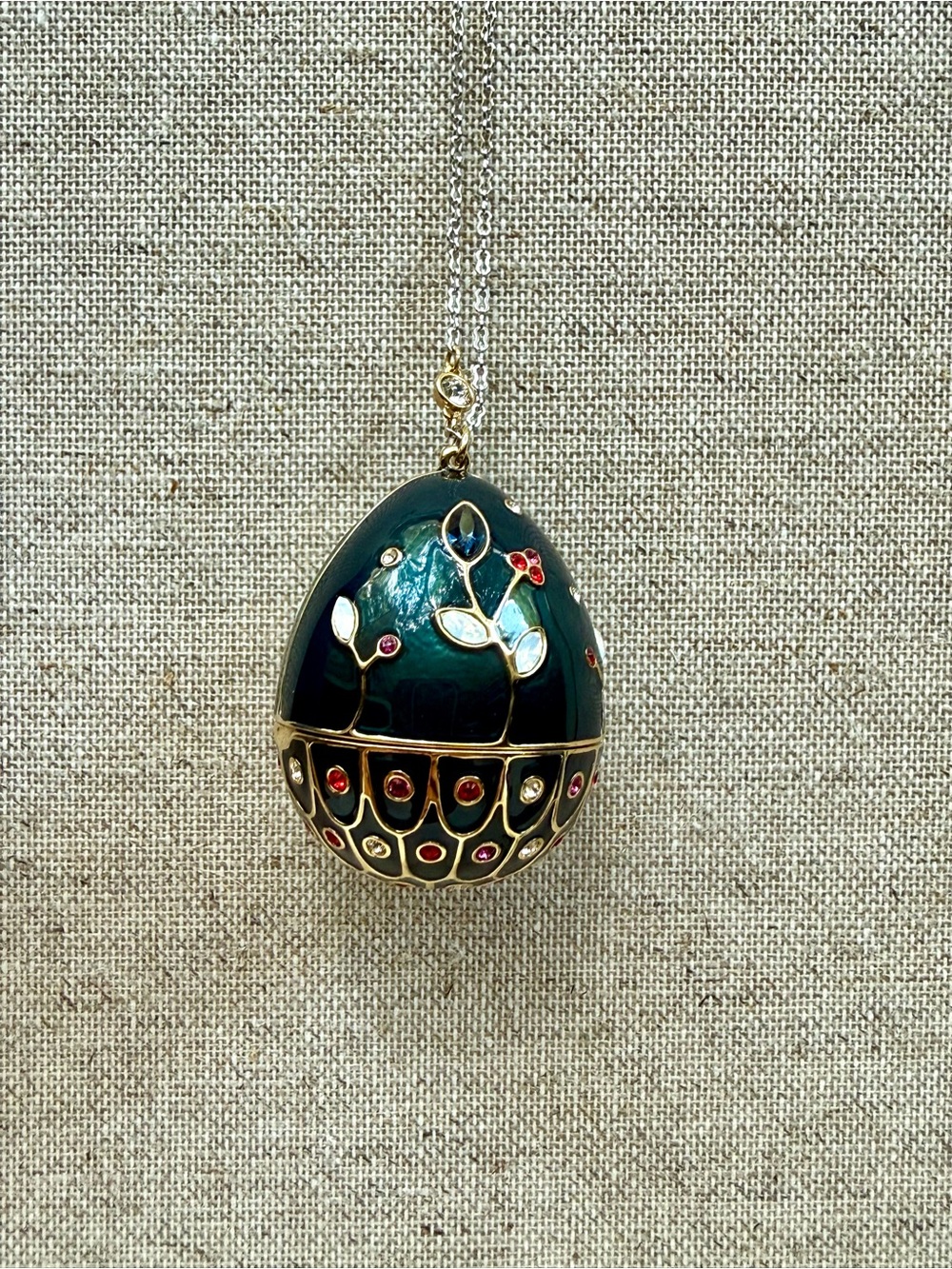 Swarovski Wings of Fantasy Precious Egg Pendant Necklace w/ Box NWT - Picture 4 of 9